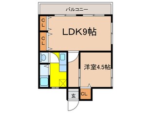 新田マンションの物件間取画像